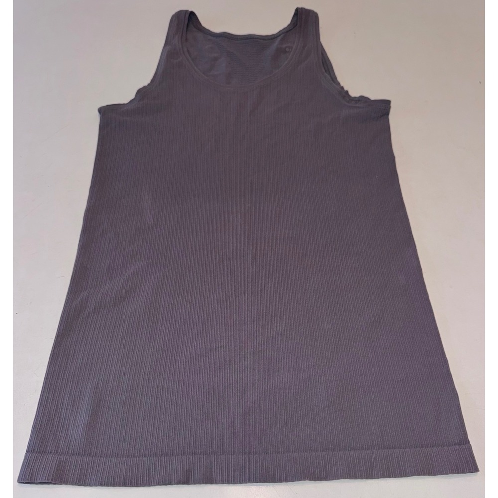 Athleta In Motion Tank Top Lavender Purple Ribbed Seamless Mesh Back Womens M